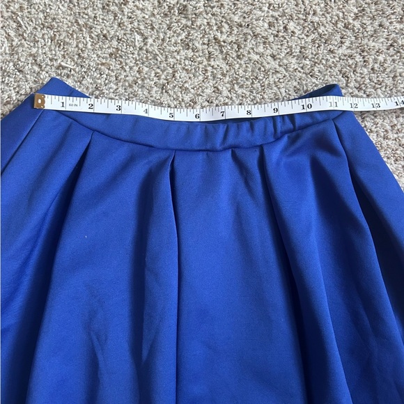 🦋 Forever 21 Royal Blue Skater Skirt Mini Casual Cheerleader High Waist Small - Picture 5 of 5